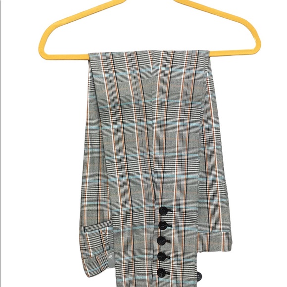 Chatham slim leg ankle length pants 8P Sits at waist Talbots plaid office NWT - Picture 3 of 14